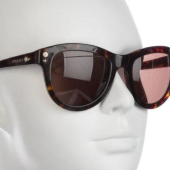 Versace Sunglasses BROWN Tortoiseshell Classic Luxe Designer Round Cat Eye $800 - Picture 12 of 14